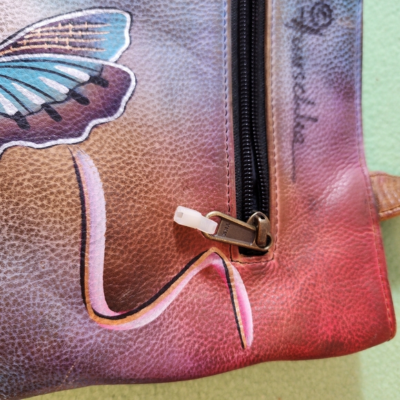 Hand Painted Collector Purse ANUSCHKA Leather - Picture 10 of 16